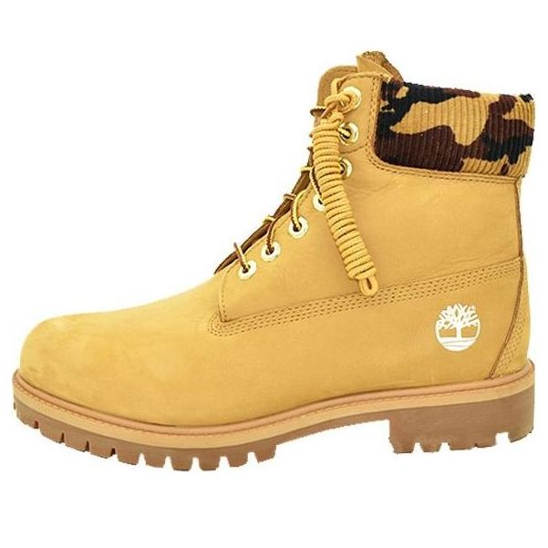 Timberland 6 Inch Premium Boot 'Wheat Nubuck with Camouflage Collar' A2KCE231
