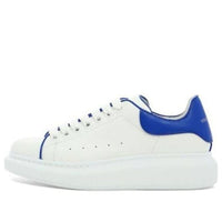 (WMNS) Alexander McQueen IOversized Leather Sneakers 'White Blue' 733003WHJE58806