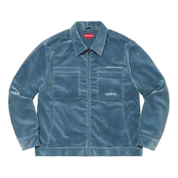 Supreme Corduroy Zip Jacket 'Teal' SUP-FW21-248
