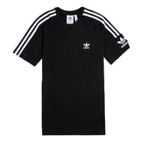 adidas originals 3 Bands Logo Printing Short Sleeve Men's Black ED6116