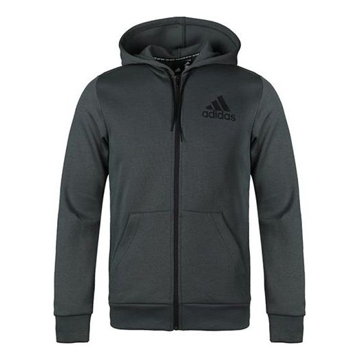adidas Knit Hooded Jacket Green DQ1451