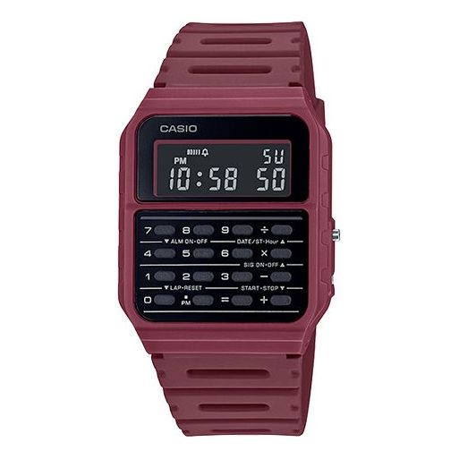 CASIO Quartz Waterproof Sports Unisex Mens Dark Red Digital CA-53WF-4B