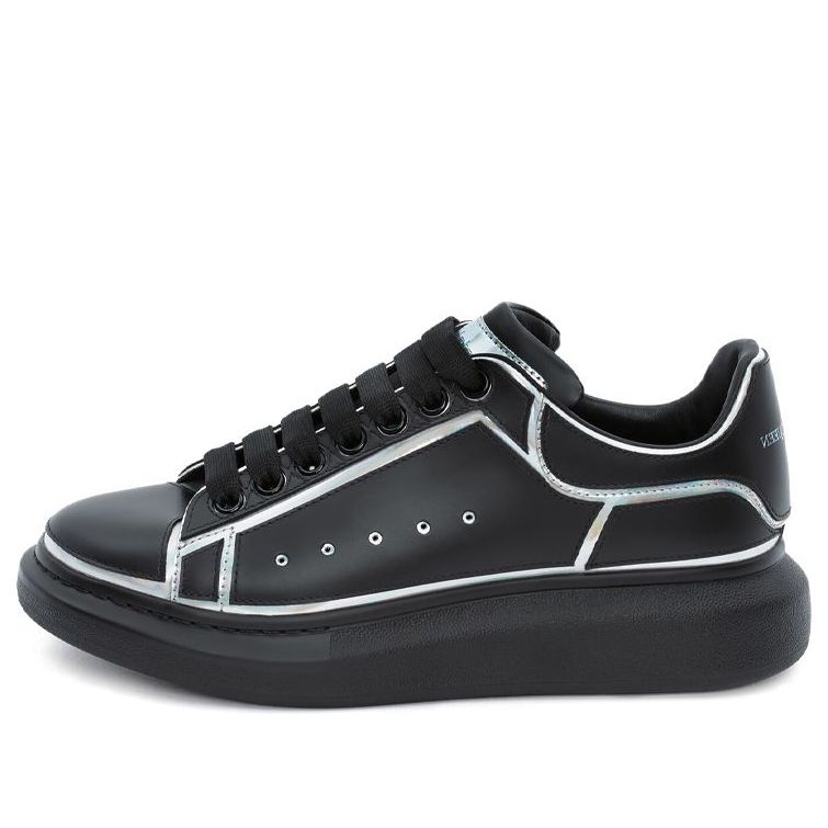 Alexander McQueen Oversized Sneaker 'Black Silver Holo' 645868WIBNV1587