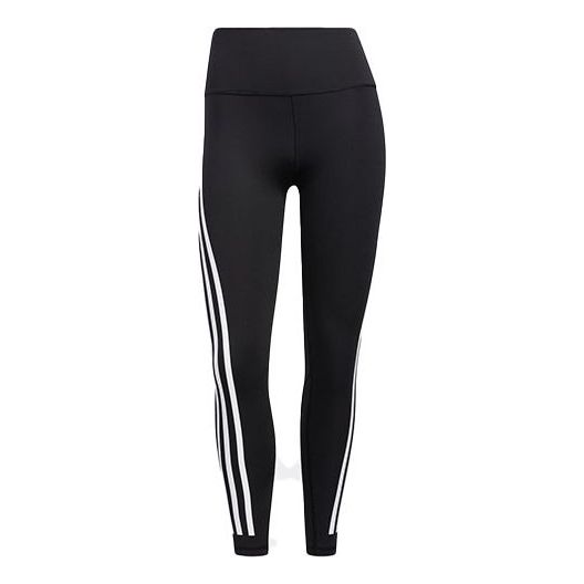 (WMNS) adidas Opt Ticons 7/8t Training Sports Stripe Gym Pants/Trousers/Joggers Black H64211