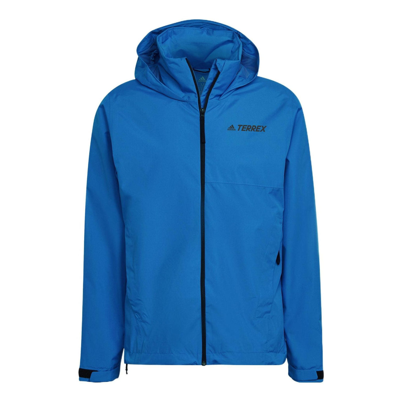 adidas Solid Color Logo Alphabet Printing Hooded Jacket Blue HA2305