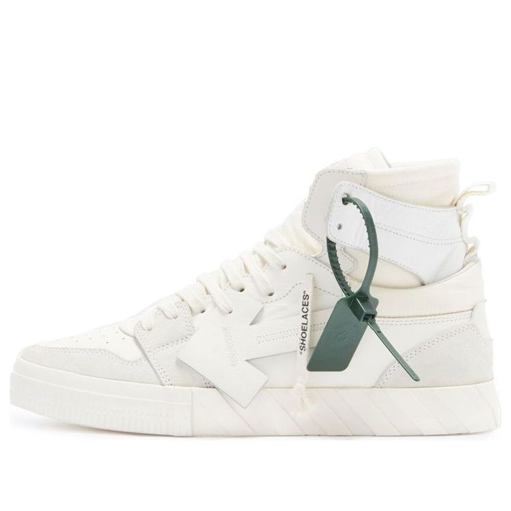 Off-White Vulcanized High-Top 'White Green' OMIA225S22LEA0010401