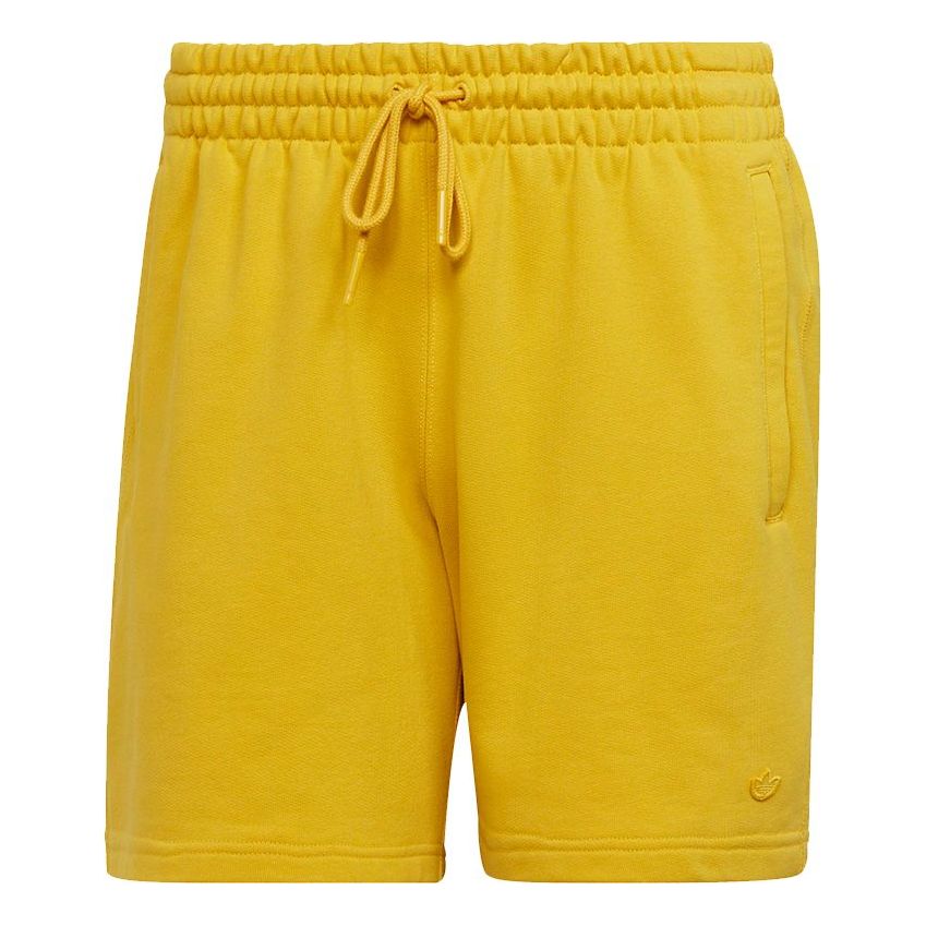 adidas originals C Short Ft Solid Color Lacing Sports Shorts Yellow HF6369