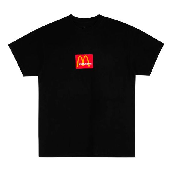 Travis Scott Cactus Jack x Mcdonald Unisex Round-neck Black CJMDSS07