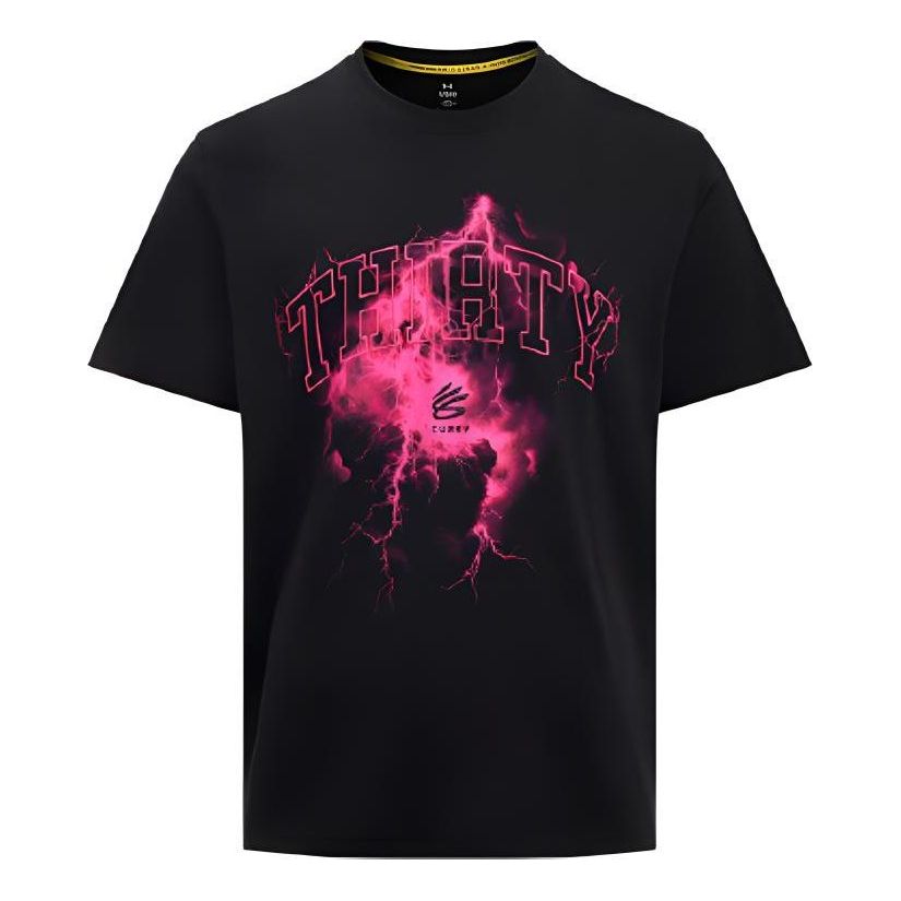 Under Armour Curry Tour Graphic T-shirt Asia Sizing 'Black Pink' 6001848-001