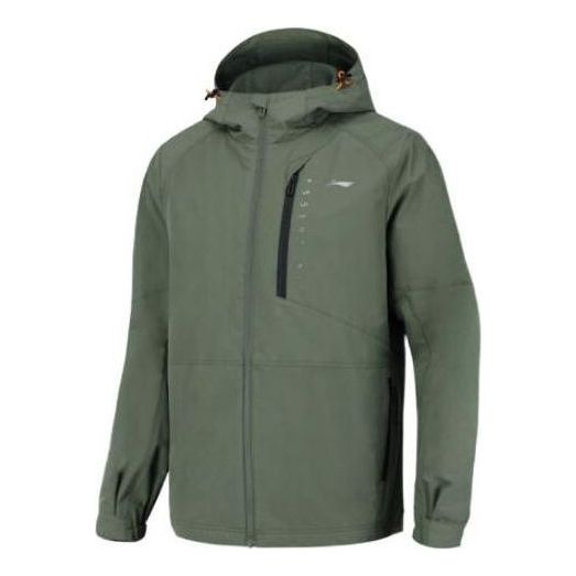 Li-Ning Logo 3-in-1 Polar Fleece Sports Windbreaker 'Green' AWBR017-2