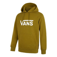 Vans Contrasting Colors Alphabet Logo Hooded Pullover Fleece Lined Stay Warm Olive Green VN0A5H87YXH