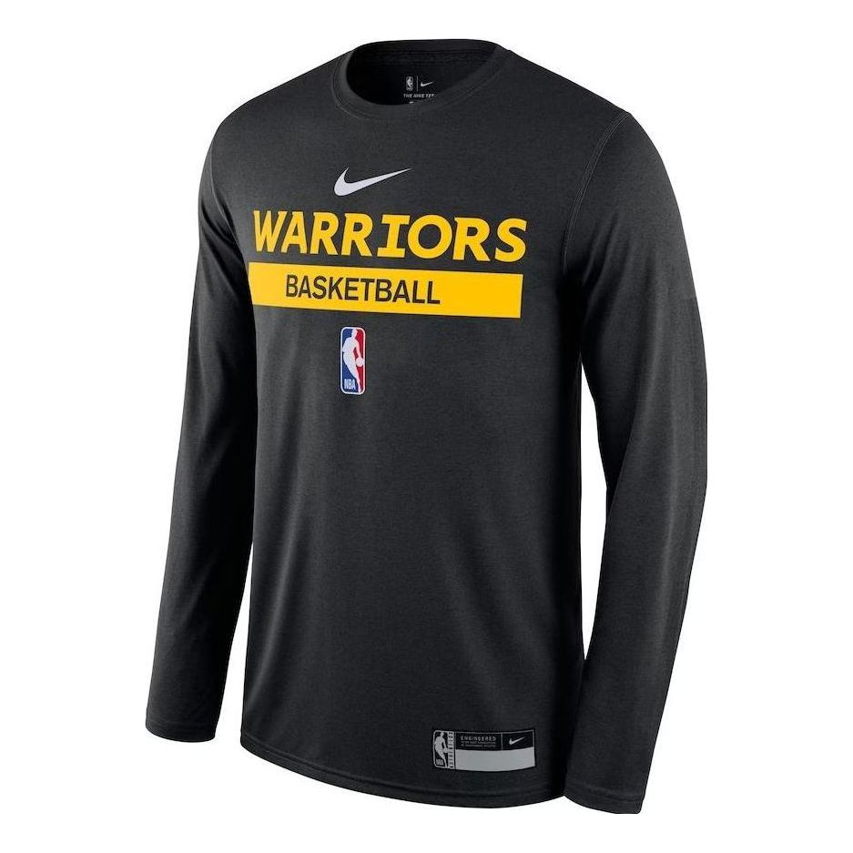 Nike x NBA Golden State Warriors 22-23 Practice Graphic Long-Sleeve T-shirt 'Black' DR6517-010