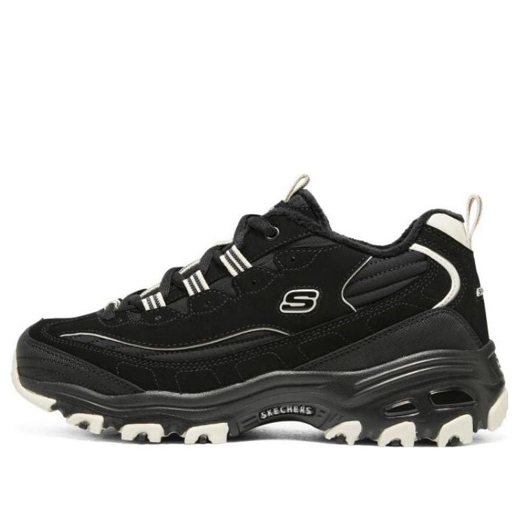 (WMNS) Skechers D'Lites Zip Along Shoes 'Black' 896269-BKNT