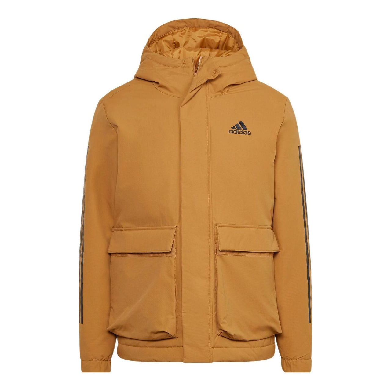 adidas Utilitas 3-Stripes Hooded Jacket 'Brown' HG8723