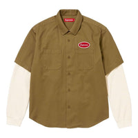 Supreme FW23 Week7 Thermal Sleeve Work Shirt 'Brown' SUP-FW23-121