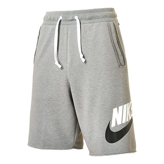 Men's Nike Lacing Breathable Logo Sports Shorts Gray DM6817-029