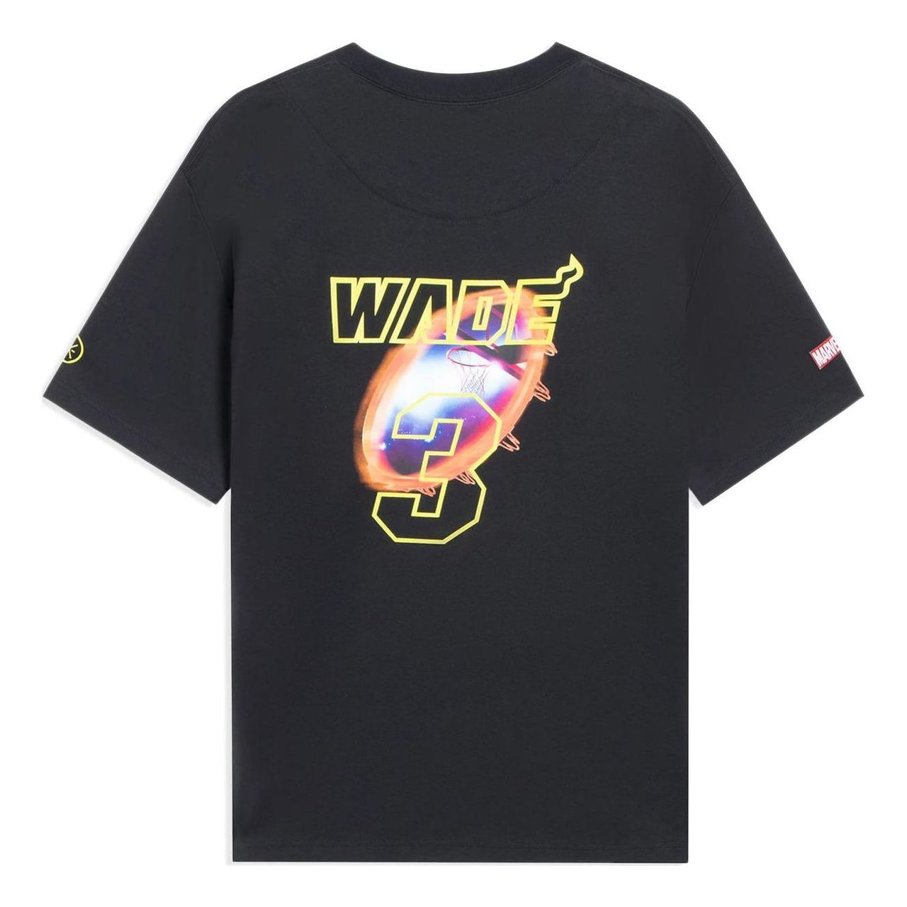 Li-Ning x MARVEL Way Of Wade Graphic T-shirt 'Black' AHSS675-1
