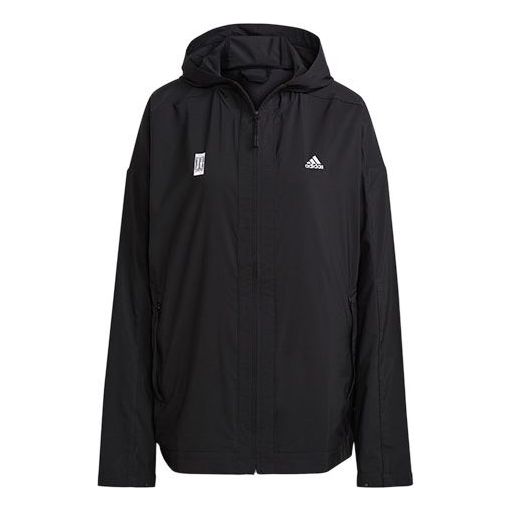 adidas Wj Wb Series Sports hooded Windproof Jacket Black GU1764