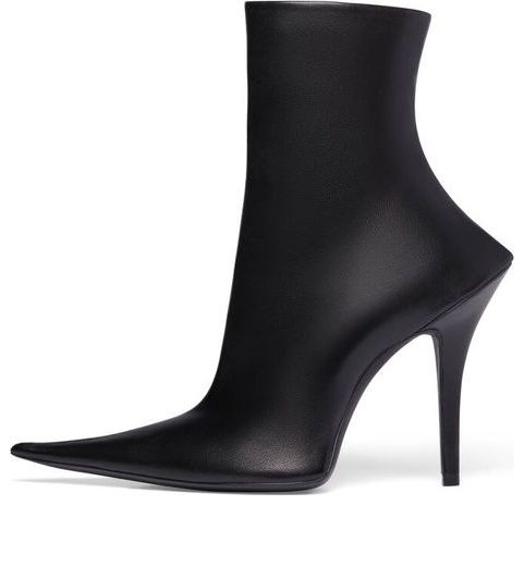 (WMNS) Balenciaga Witch 110mm Booties 'Black Sheepskin' 747603WBCW01000