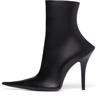 (WMNS) Balenciaga Witch 110mm Booties 'Black Sheepskin' 747603WBCW01000