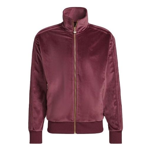 adidas Originals Adicolor Velour Track Jacket 'Red' H11376