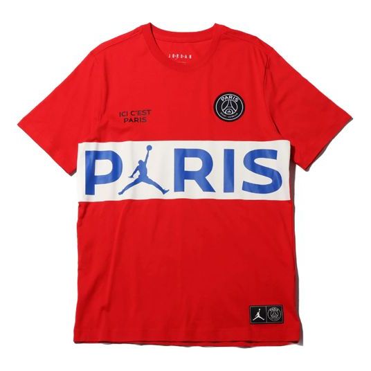 Air Jordan x PSG Paris Saint-Germain Short Sleeve Red BQ8390-657