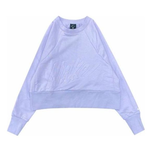 (WMNS) Nike NSW Fleece Logo Sweatshirt 'Lilac' CV7249-539