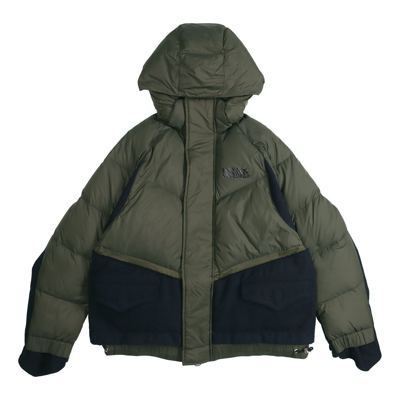 Nike x sacai Sports Loose Splicing hooded down Jacket 'Olive Green' CT3269-355