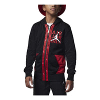 (GS) Air Jordan Vert Tape Full-Zip Hoodie 'Black' FB1649-010
