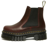 (WMNS) Dr. Martens Audrick Brando Leather Platform Chelsea Boots 'Brown' 27820211