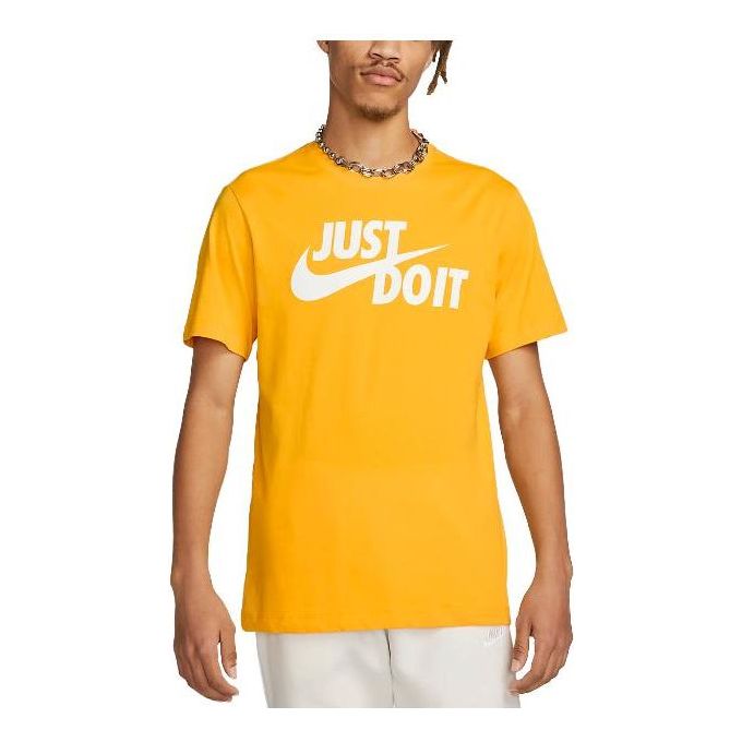 Nike JUST DO IT Logo T-Shirt 'Yellow' AR5007-740