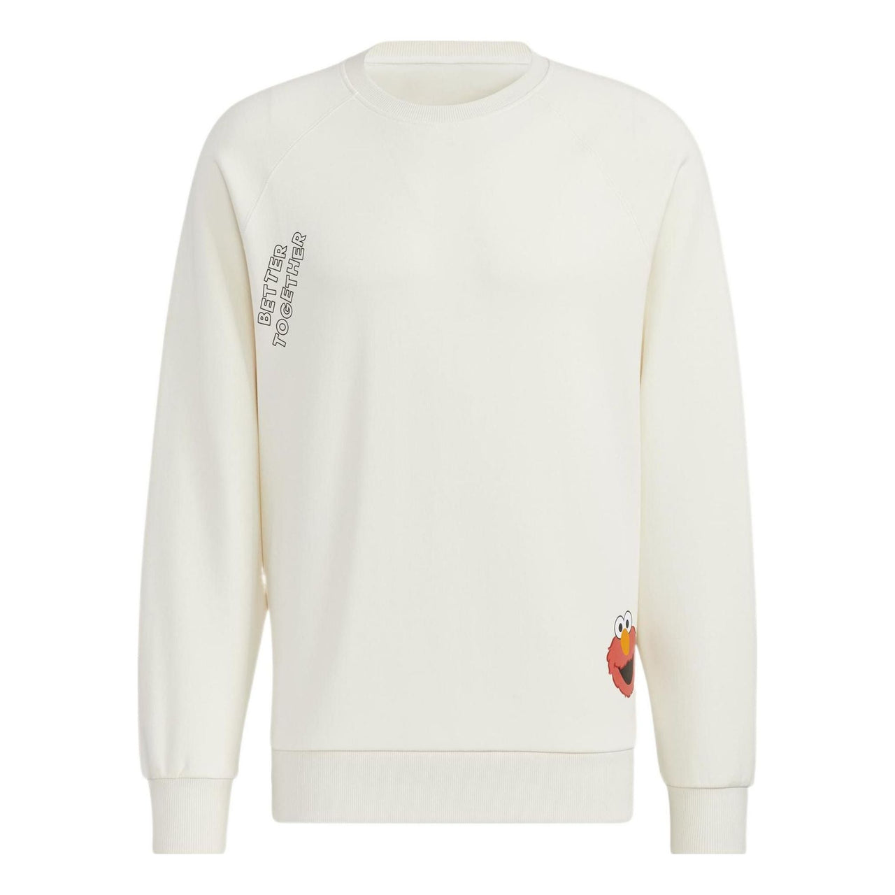 Men's adidas neo x SESAME STREET Crossover Thicken Sports Round Neck Pullover Pink White HM7481