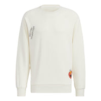 Men's adidas neo x SESAME STREET Crossover Thicken Sports Round Neck Pullover Pink White HM7481