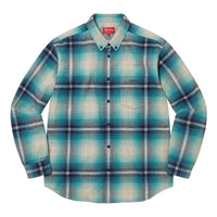 Supreme Shadow Plaid Flannel Shirt 'Teal White Black' SUP-SS23-082
