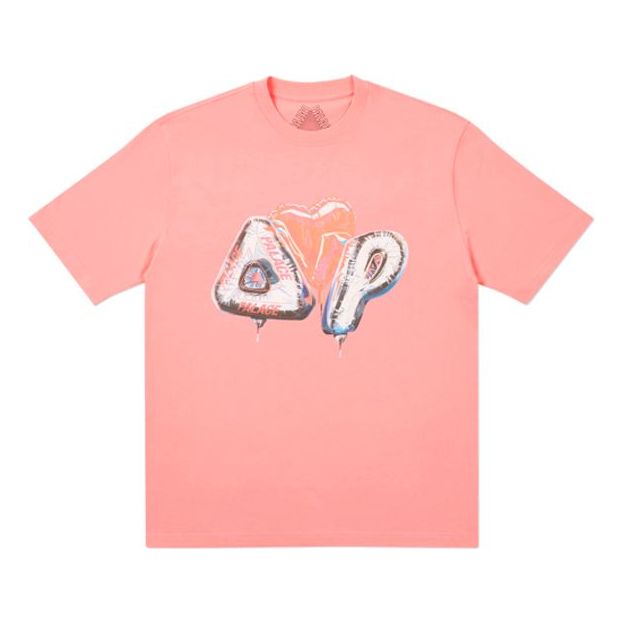 PALACE Inflator Pink Love Triangle Pattern Short Sleeve Unisex P19TS061