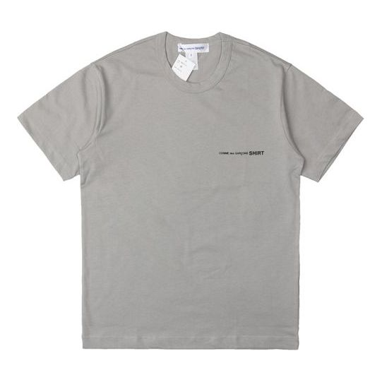 COMME des GARCONS Little Logo Applique Cotton Short-sleeve Tee 'Grey' S28119-2