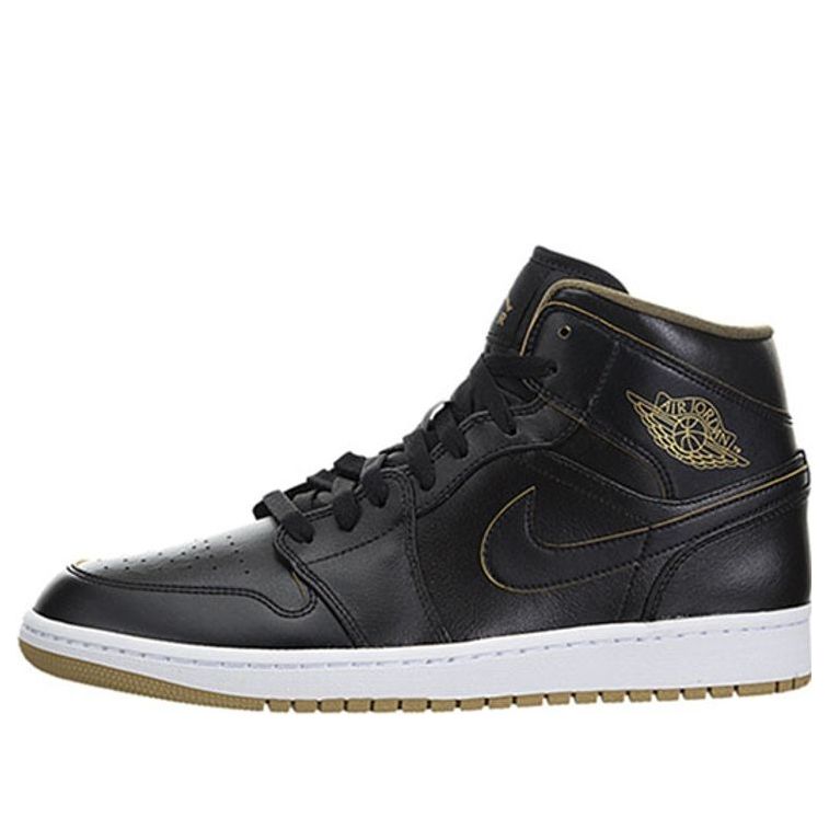 Air Jordan 1 Mid 'Black Gold' 554724-042