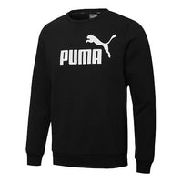 PUMA Essentials Fleece Crewneck Sweatshirt 'Black White' 586936-01