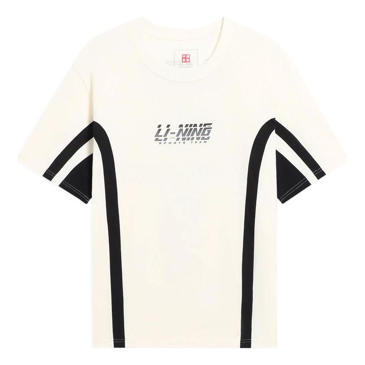 Li-Ning Sports Team Multi Logo T-shirt 'Beige' AHSS121-1