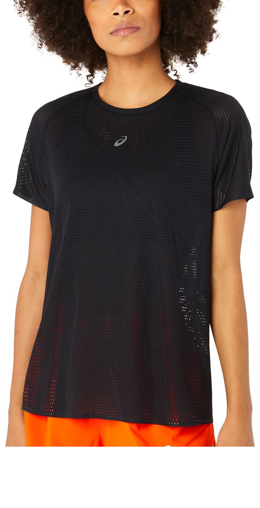 (WMNS) ASICS Metarun Running T-shirt 'Black' 2012C976-001