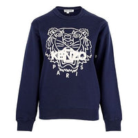 (WMNS) KENZO SS21 Tiger Pattern Round Neck Pullover Hoodie Navy Blue FB52SW8244MP-77