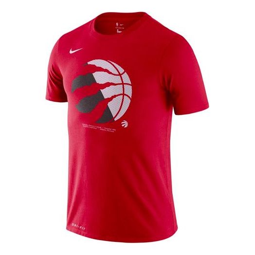 Nike NBA Toronto Raptors Dri-Fit Casual Sports Round Neck Short Sleeve Red AT0450-657