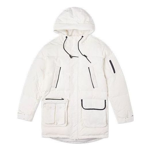 Converse Down Mid Length Jacket 'White' 10019988-A02