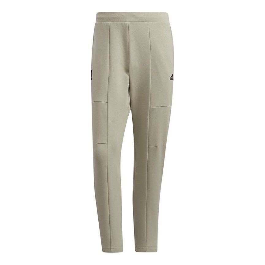Men's adidas Wj Kn Warm Pnt Martial Arts Series Knit Straight Sports Pants/Trousers/Joggers Khaki H39282