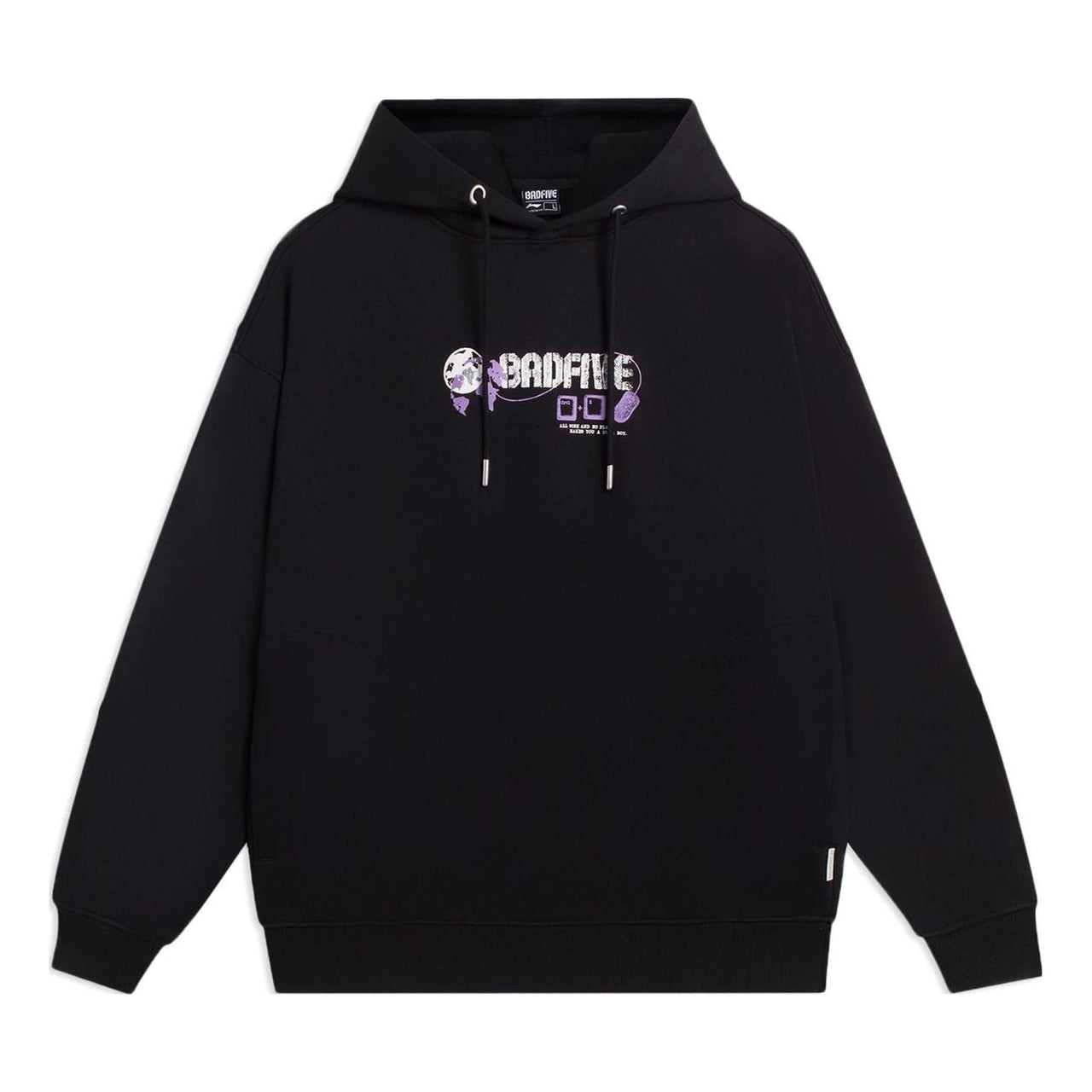 Li-Ning BadFive Graphic Hoodie 'Black' AWDSC09-4