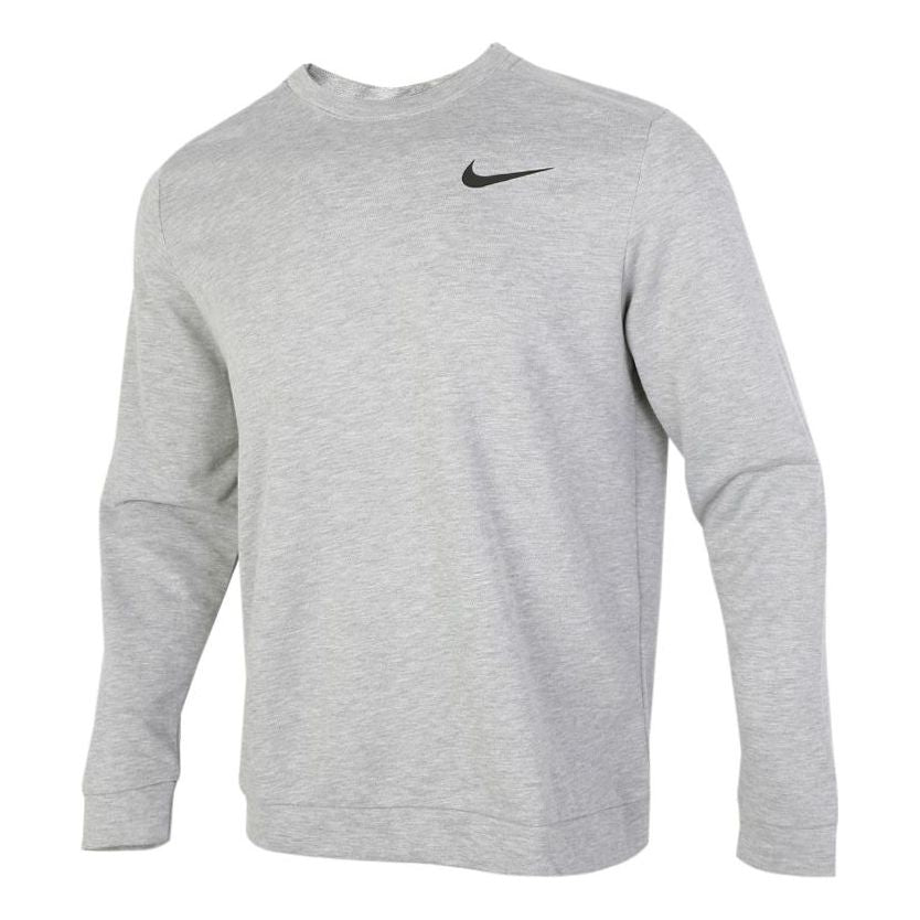 Nike Dri-fit Solid Color Round Neck Pullover Sports Gray CU6796-063