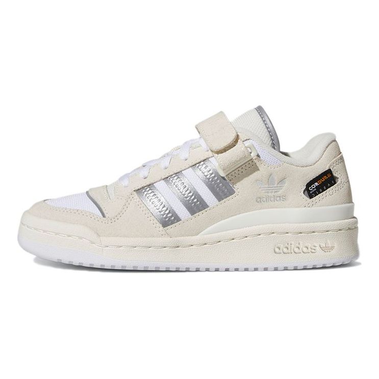 (GS) adidas originals Forum Low J 'Off White Silver Metallic' GY8299