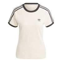 (WMNS) adidas 3-Stripes Slim T-Shirt 'Off White' IC5463