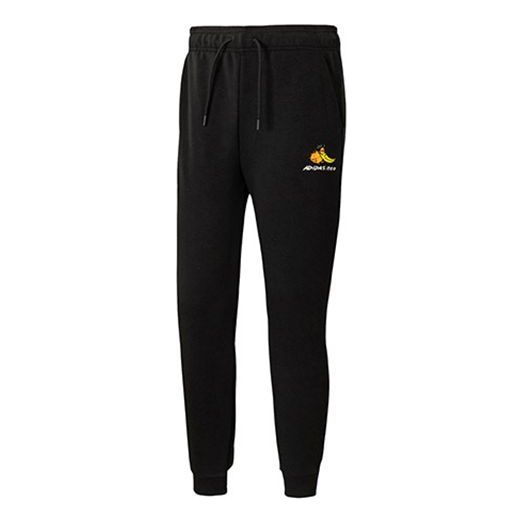adidas neo M Frt Tp Fruit Casual Cozy Bundle Feet Sports Pants Black GJ5408