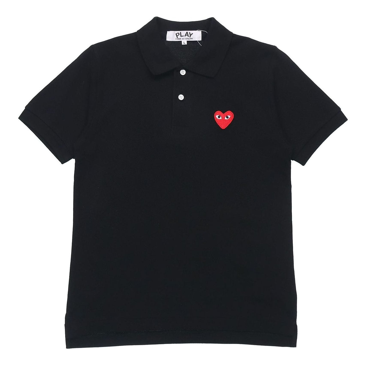 (WMNS) COMME des GARCONS PLAY Polo Red Emblem 'Black' AZ-T005-051-1
